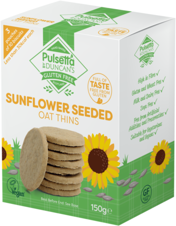 Pulsetta Gluten Free - Sunflower seeded oat thins