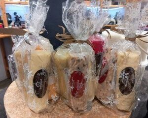 Trio of Orkney cheddar cheese